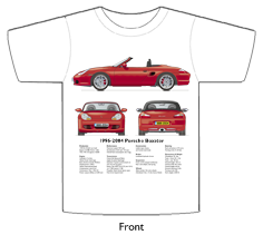 Porsche Boxster 1996-2004 T-shirt Front